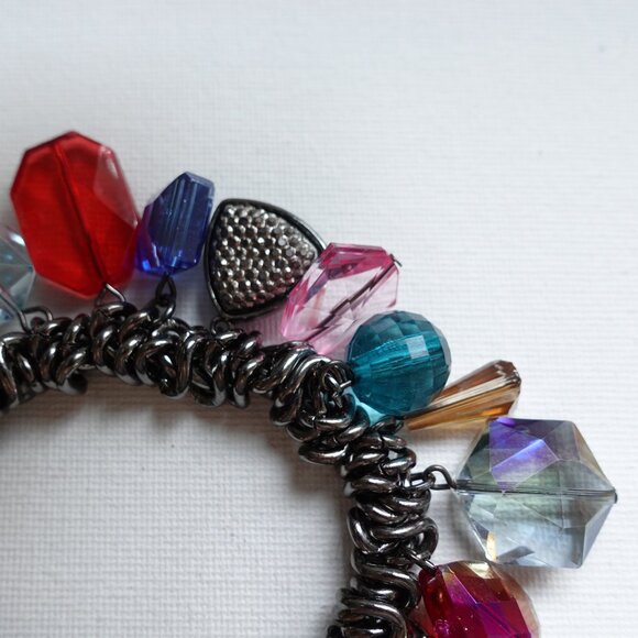 Vibrant Multi-Color Beaded Charm Bracelet - Picture 6 of 10